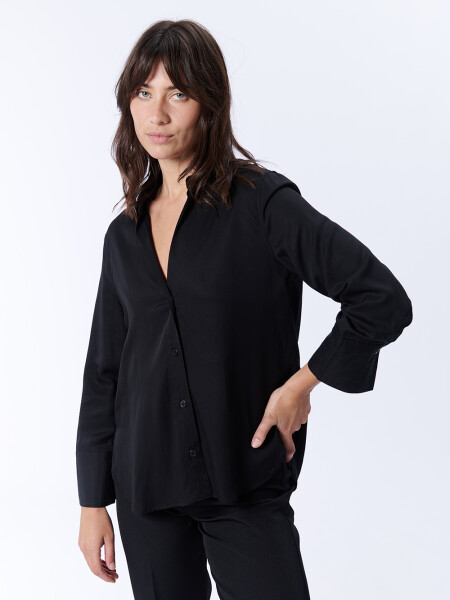 Camisa manga larga laboral Negra