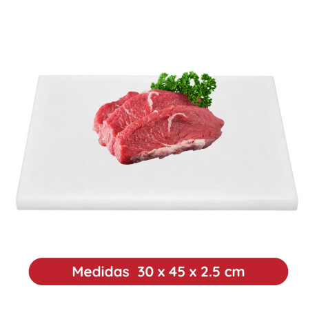 Tabla de Corte 30x45x2.5cm Blanco Polietileno Tabla de Corte 30x45x2.5cm Blanco Polietileno