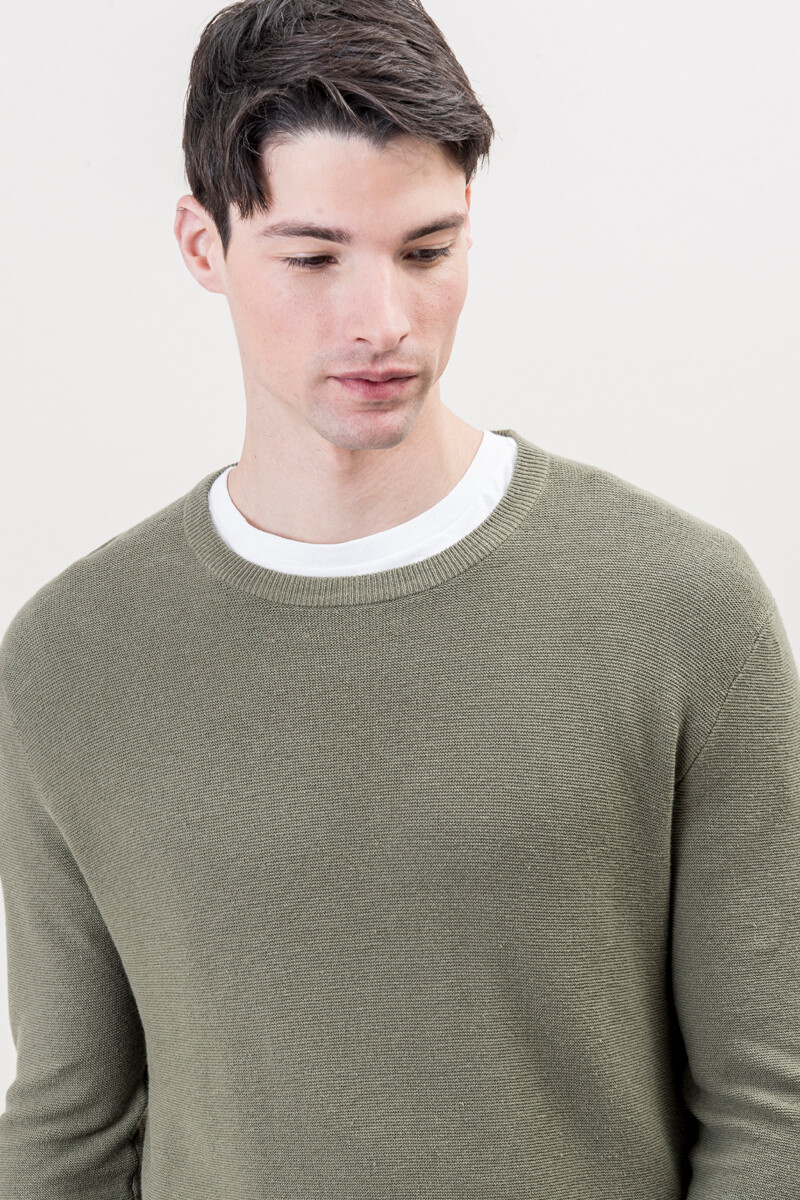 Sweater clásico Verde militar