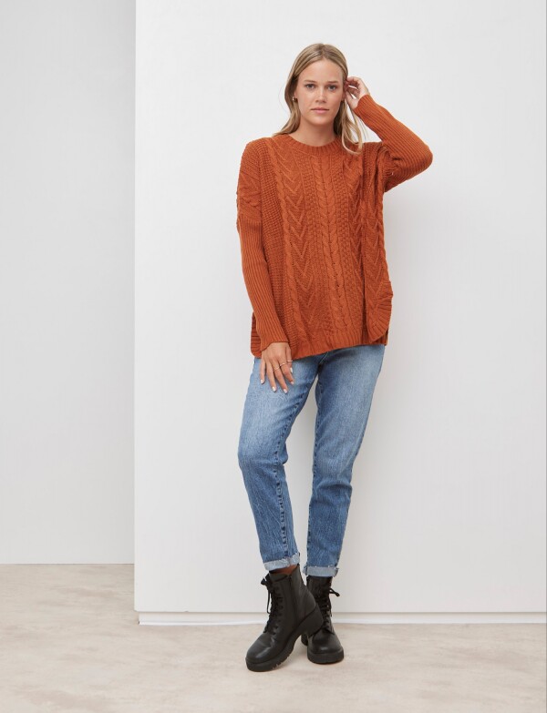 Buzo Oversized Ochos TERRACOTA