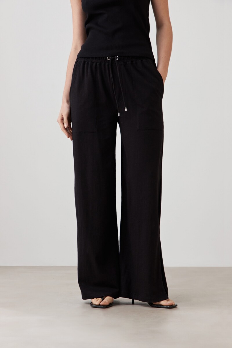 Pantalón con pretina elastizada negro