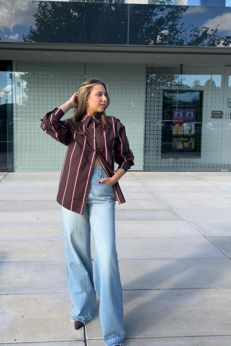 Camisa oversize manga larga Lucinda Rayado