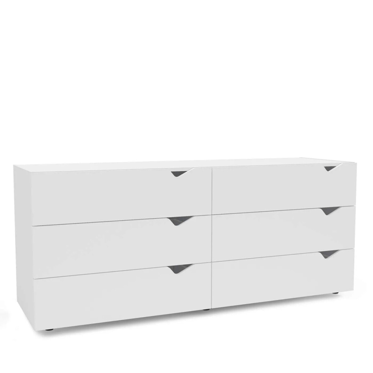 CÓMODA PORTO 6 CAJONES BLANCO - BLANCO 