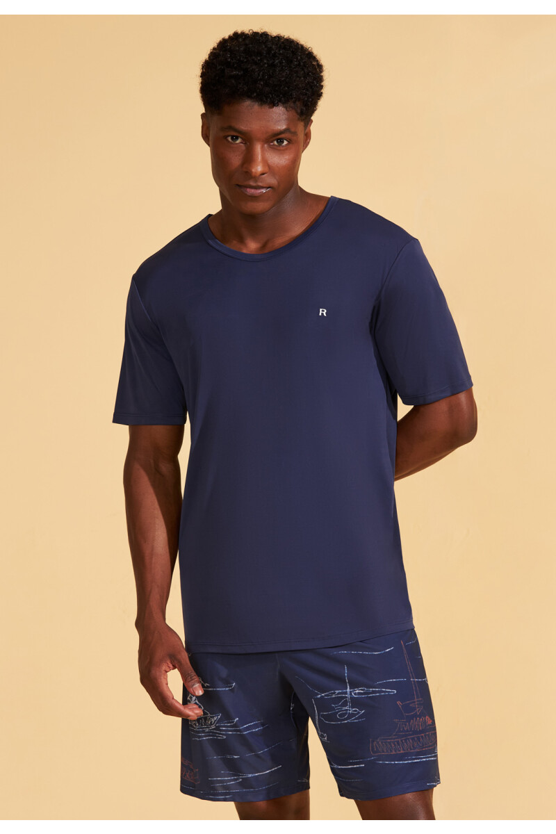 PIYAMA COMBINADO AZUL C/EST.PORTO-21389