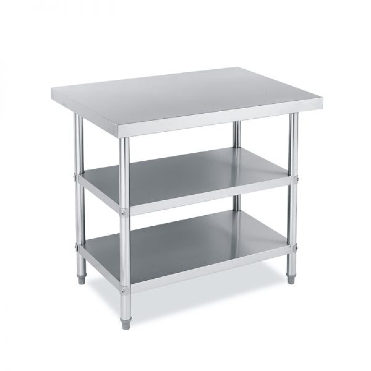 Mesa de Trabajo Inox. 1.8 m con 2 estantes inferiores Perpetua 