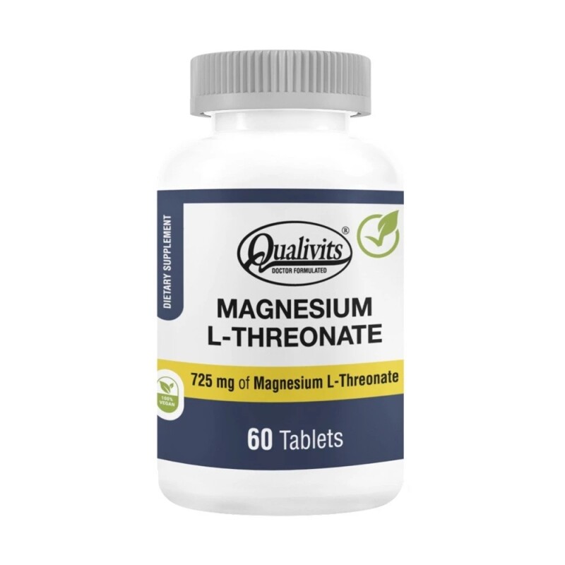 Magnesio L-threonate Qualivits 60 Tabletas Magnesio L-threonate Qualivits 60 Tabletas