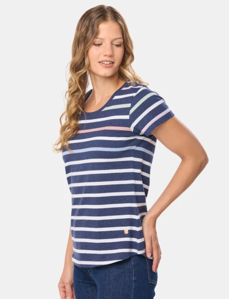 REMERA RAYADA Azul