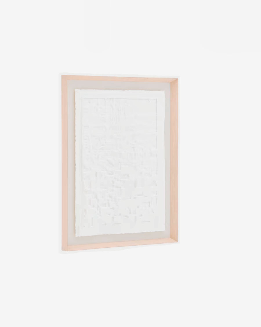 Cuadro Kut de papel maché blanco 90 x 70 cm Cuadro Kut de papel maché blanco 90 x 70 cm