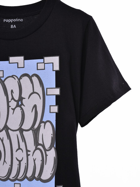 REMERA ESTAMPADA NEGRO