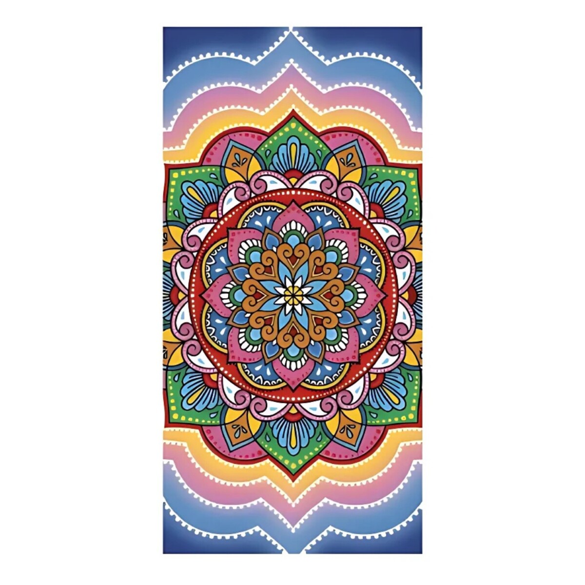Toalla Playera Velour Mandala 70x130 cm - Violeta 