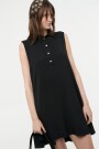 VESTIDO CORTO CON CUELLO Negro