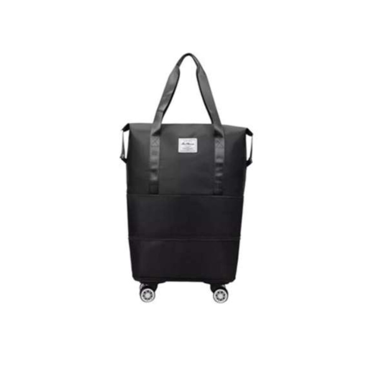 Bolsa plegable con rueditas para viaje - Negro 