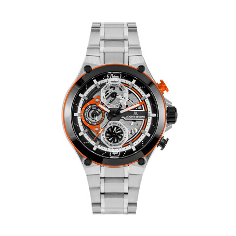 Reloj Jacques Lemans con Malla de Acero y Esfera Redonda Reloj Jacques Lemans con Malla de Acero y Esfera Redonda