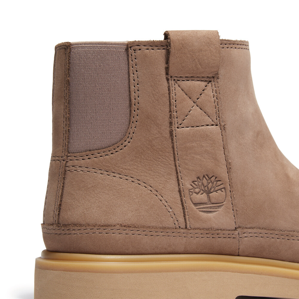 Botas Mid Pull On Mujer Taupe Nubuck