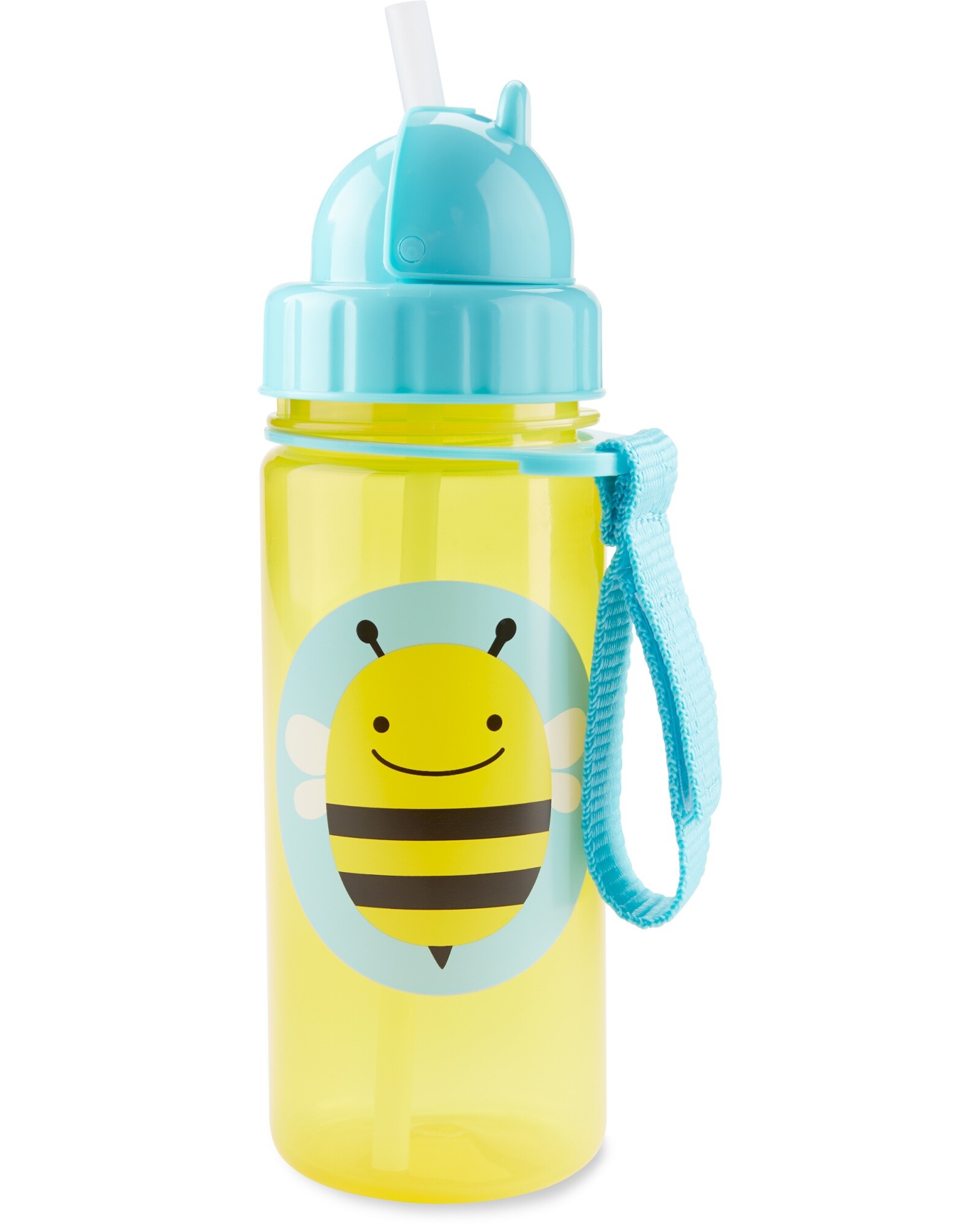 Botella con sorbito, diseño abeja Sin color