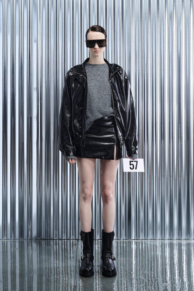 CHAQUETA EFECTO PIEL Negro