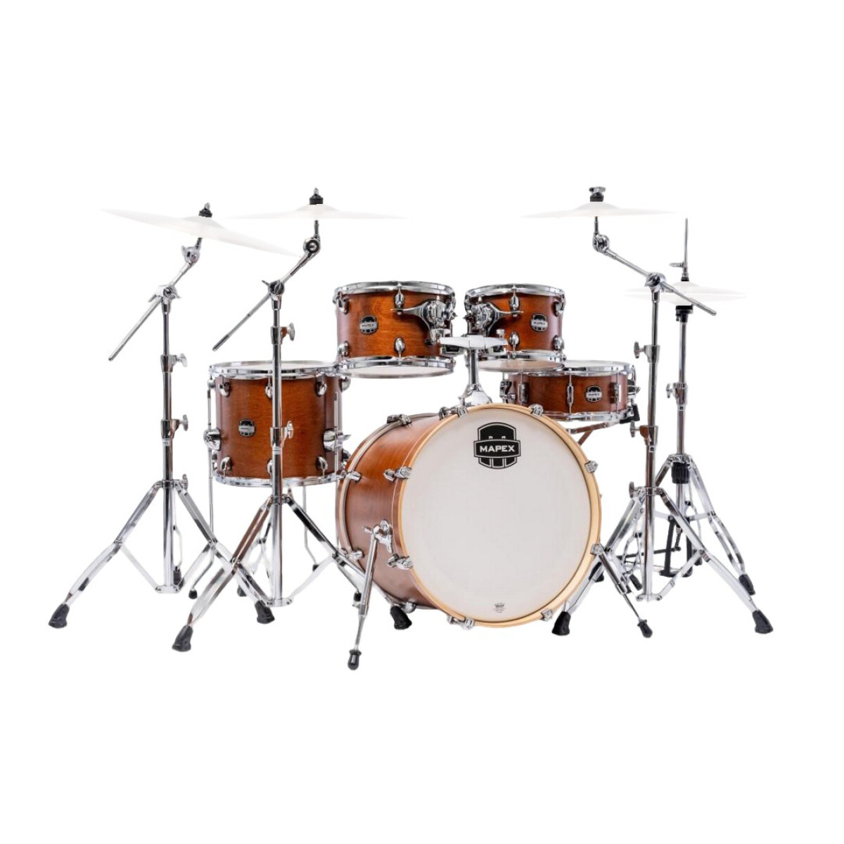 Bateria Mapex Mars Maple Mm504sfwm Cortado Satin 5c B20 C/hardware Hp6005 S/platillos 