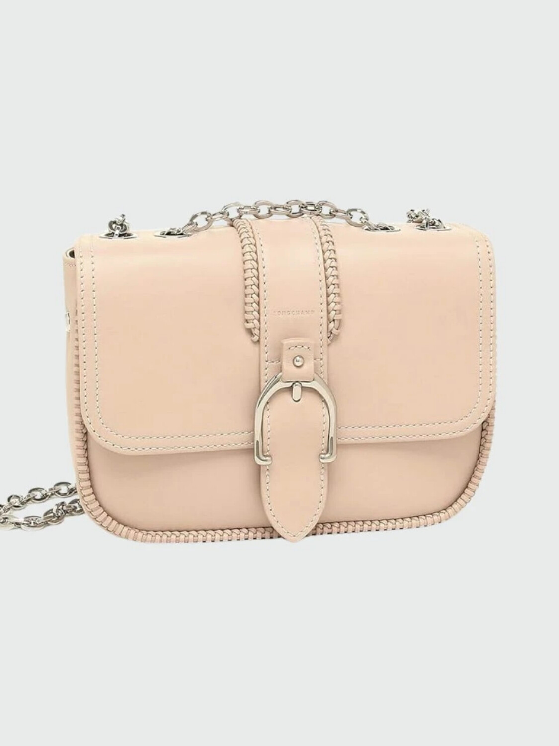 Longchamp -Cartera pequeña de cuero, Amazone Rosado