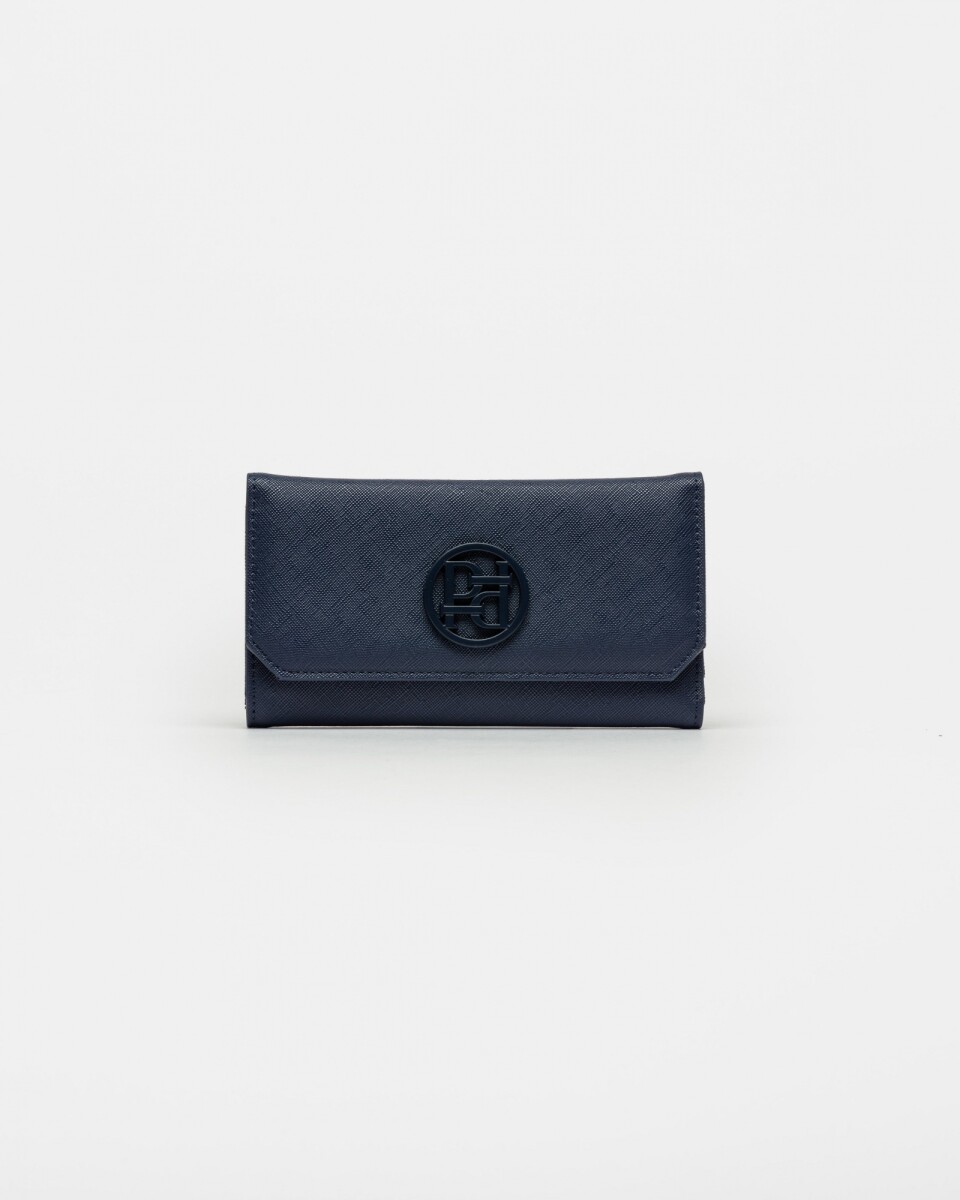 Billetera P&P en efecto cuero - Azul 