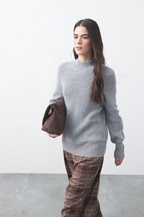 POLERA DALMA Gris Melange