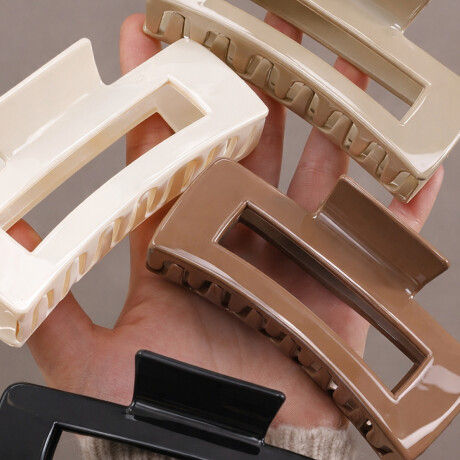 Broche pinza de pelo de silicona flexible Marron