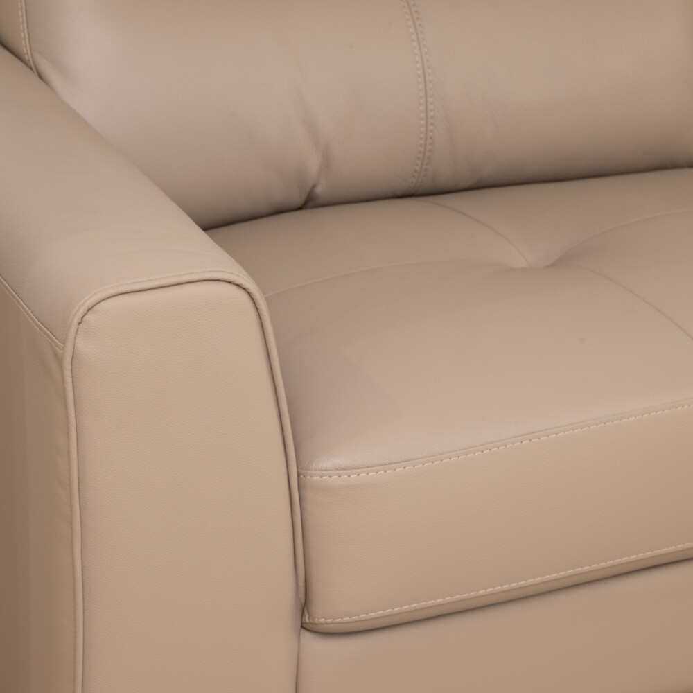 SOFÁ 4 CUERPOS CUERO NATURAL-BEIGE HANA CREMA