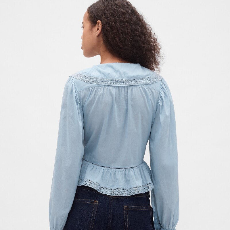LS LACE EDGE SAILOR COLLAR NEW ENGLAND SKY