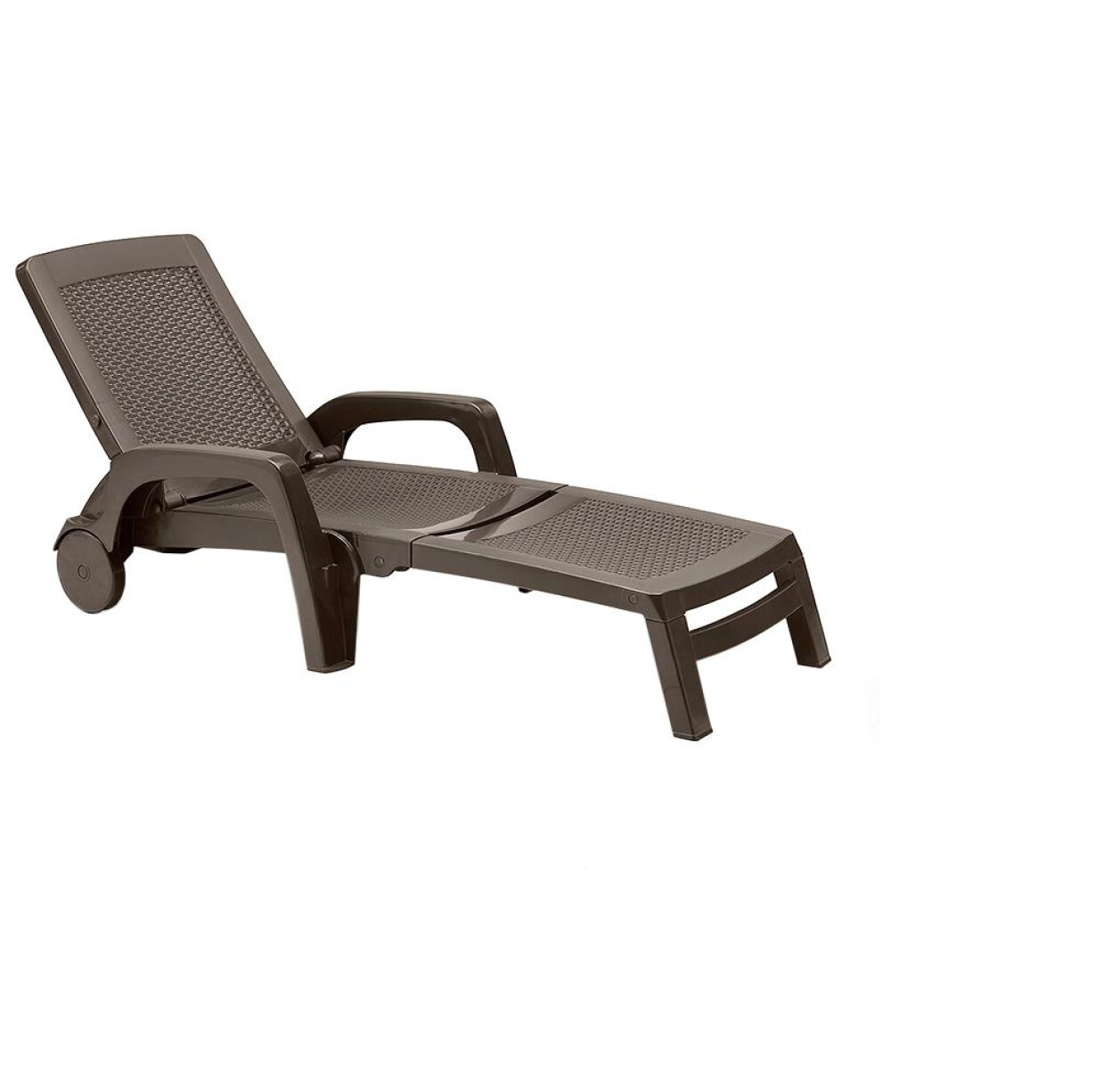 Reposera Piscina Italiana Simil Rattan. COLOR CHOCOLATE!!! 