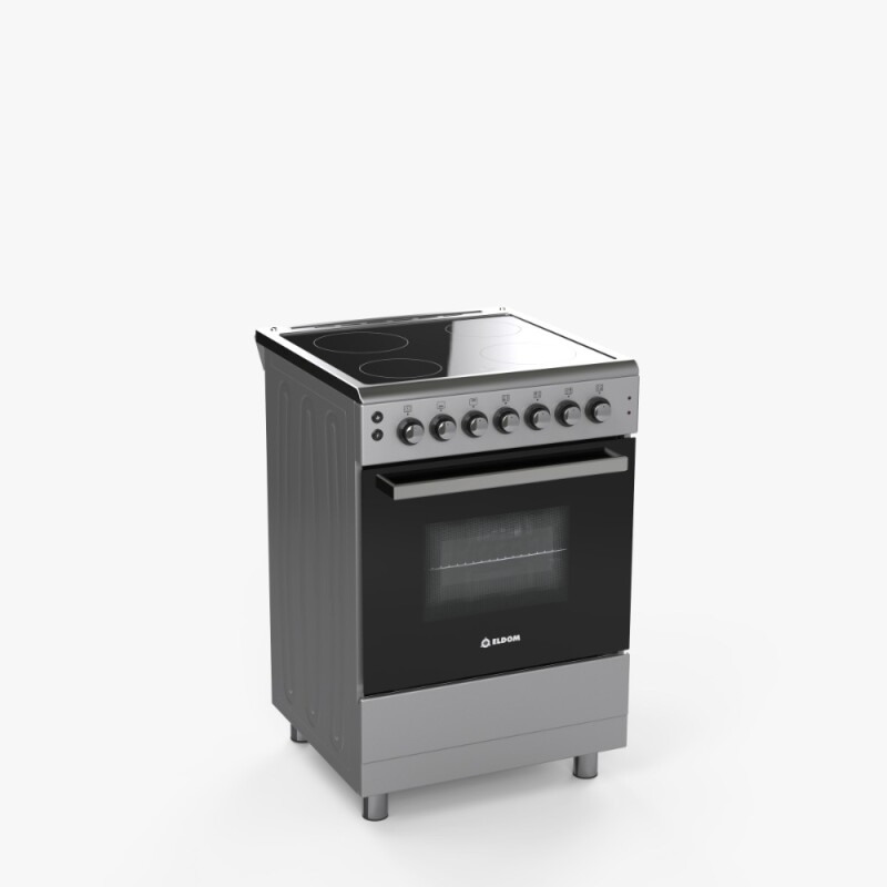 Cocina Eldom Monza 4 Hornallas Vitrocerámica Inox Cocina Eldom Monza 4 Hornallas Vitrocerámica Inox