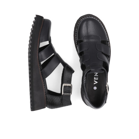 SANDALIAS VENET - CUERO LILE NEGRO