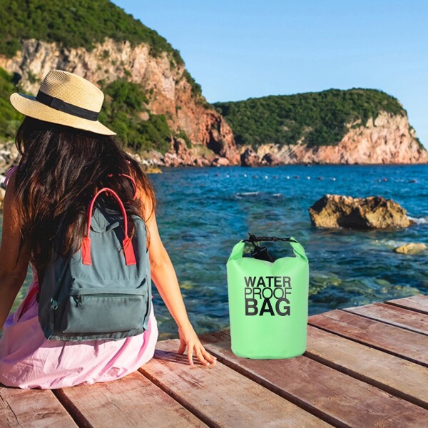 Bolso 2 Litros Celular Playa Piscina Impermeable Estanco Variante Color Verde
