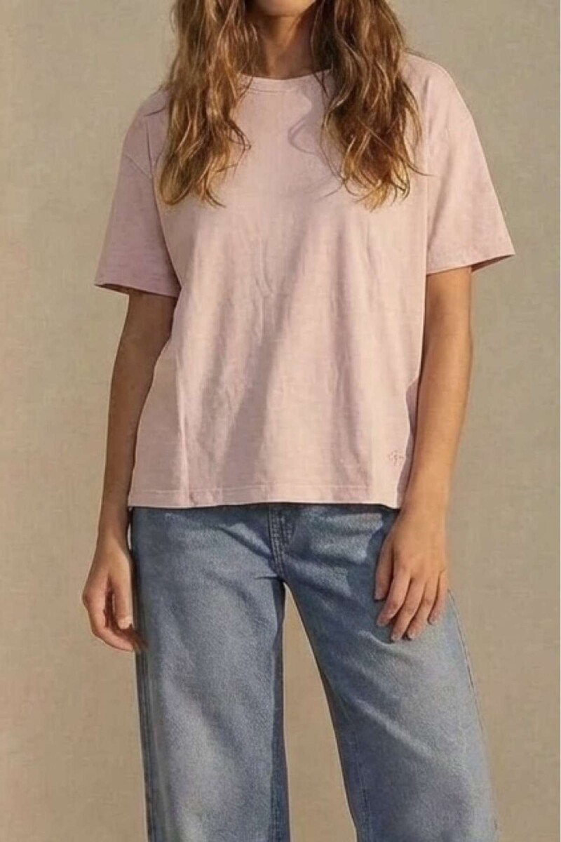 Remera Algodon Lavado - Rosa 