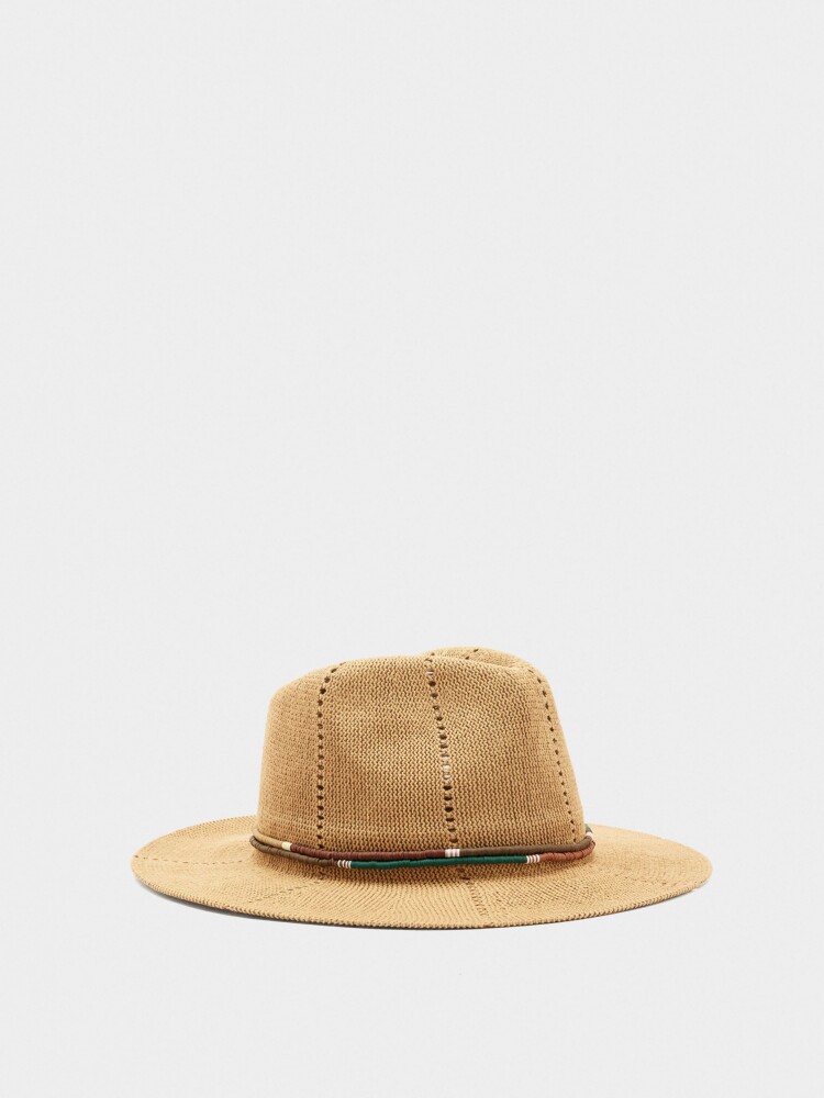 Sombrero De Punto Con Detalle De Cuentas multicolor