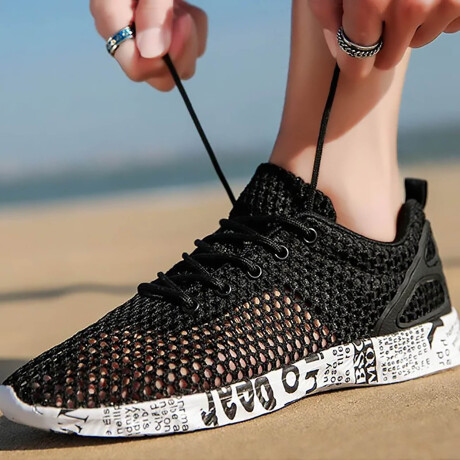 Calzado Deportivo Running Ventilados Para Adulto Negro