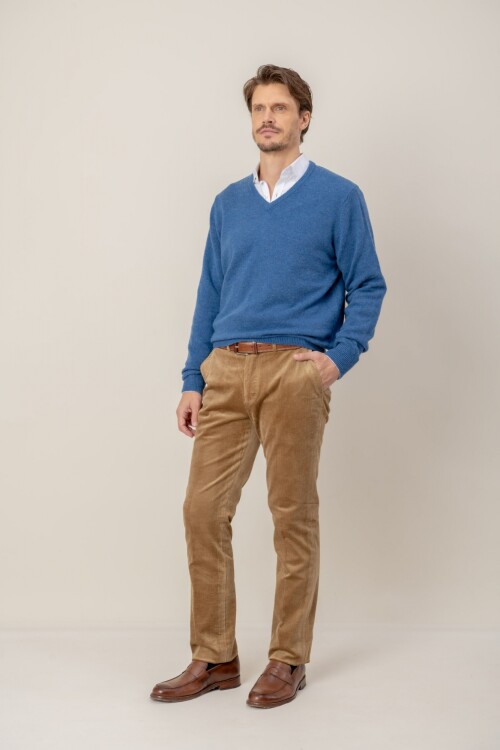 Sweater V neck Blue