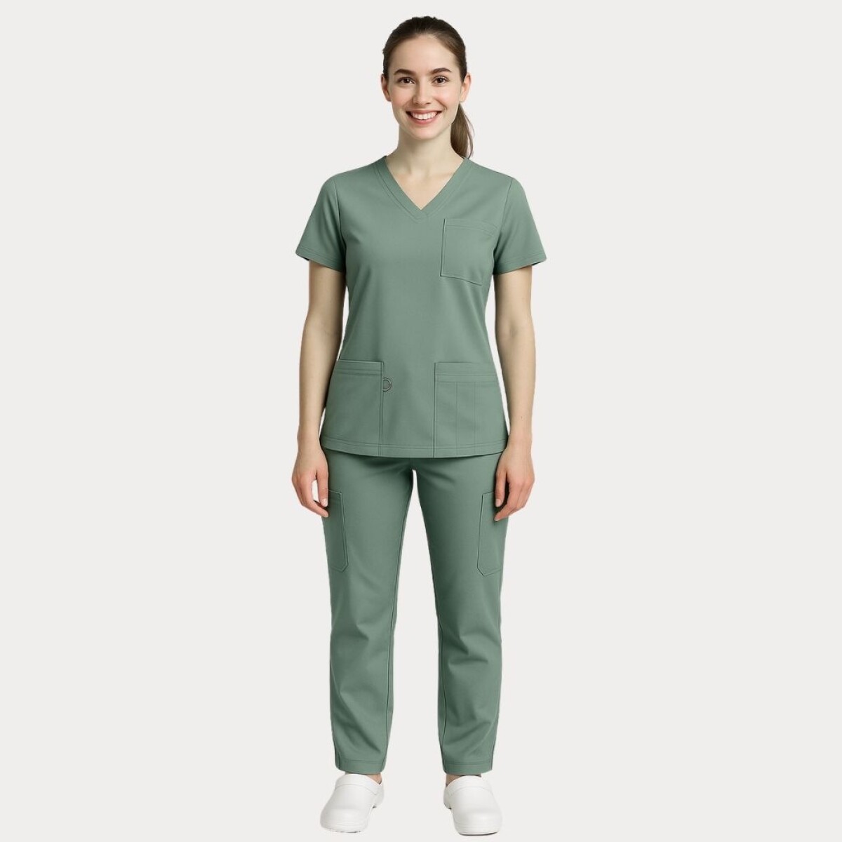 Set Médico Elastizado dama ARGON - Oliva 