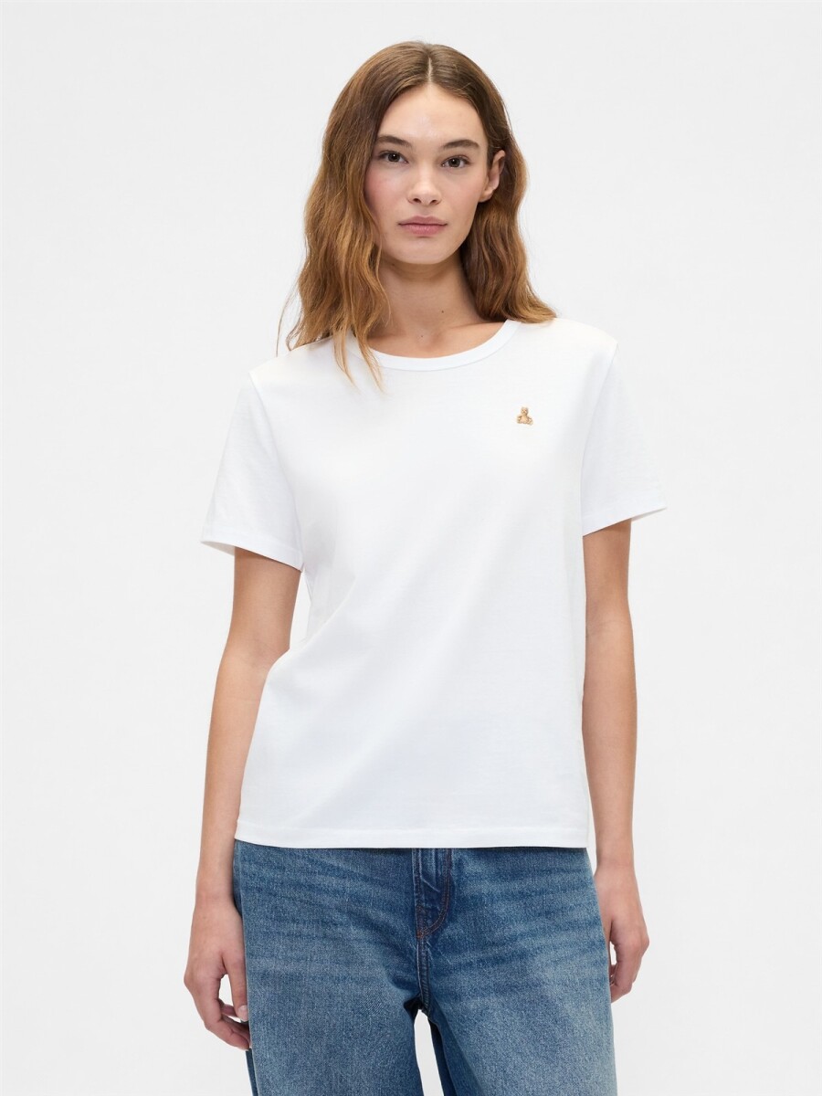 Remera Oso Brannan Mujer - New Off White 