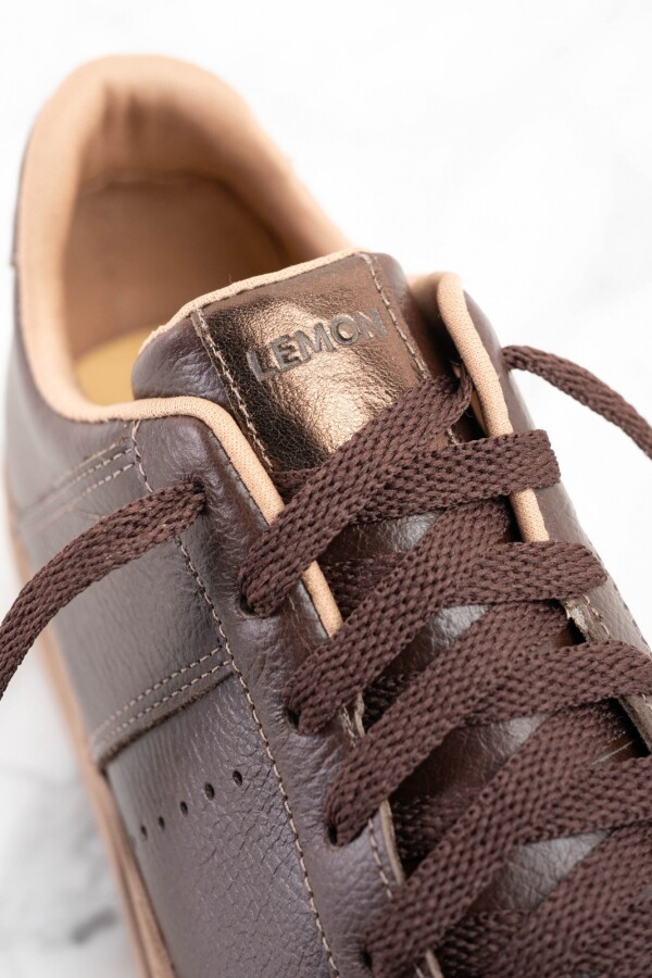 Zapatilla Cuero Marrón