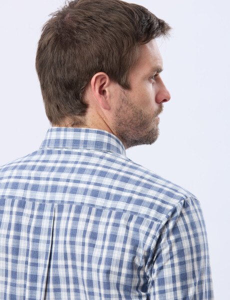 CAMISA A CUADROS Azul
