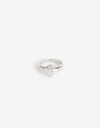 Anillos Chicos Metal Anillo Dedo Meñique Sello - Plateado Rodio
