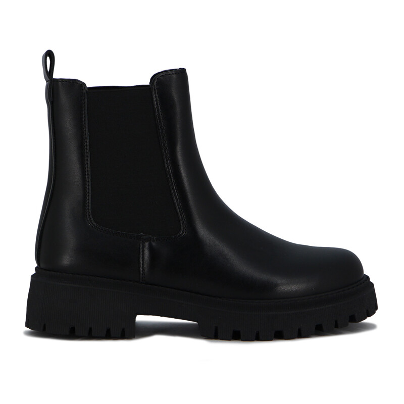 Darkness Botin De Dama Casual Con Elastico Suela Baja Negro