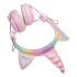 Auriculares Unicornio Cableado Gt Arcoiris Infantil Niños Color Variante Rosado