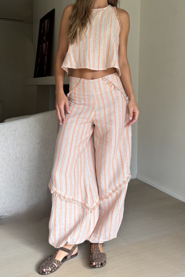 Babucha Rayas Orange