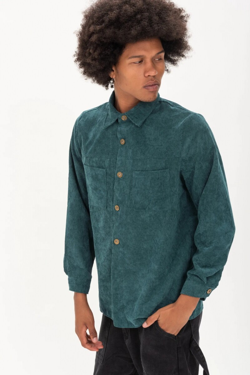 Camisa Cord Verde