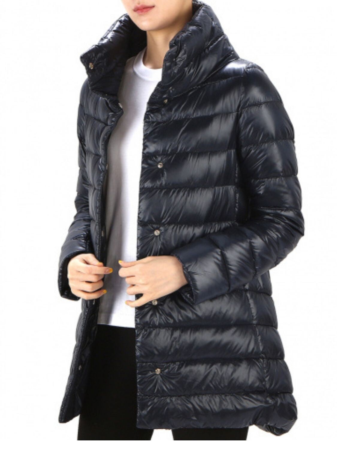 Herno-Campera de nylon rellena de plumas, Amelia Azul