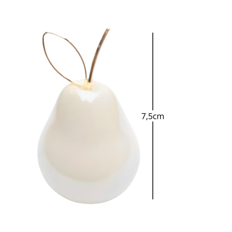Pera decorativa 7.5CM BLANCO
