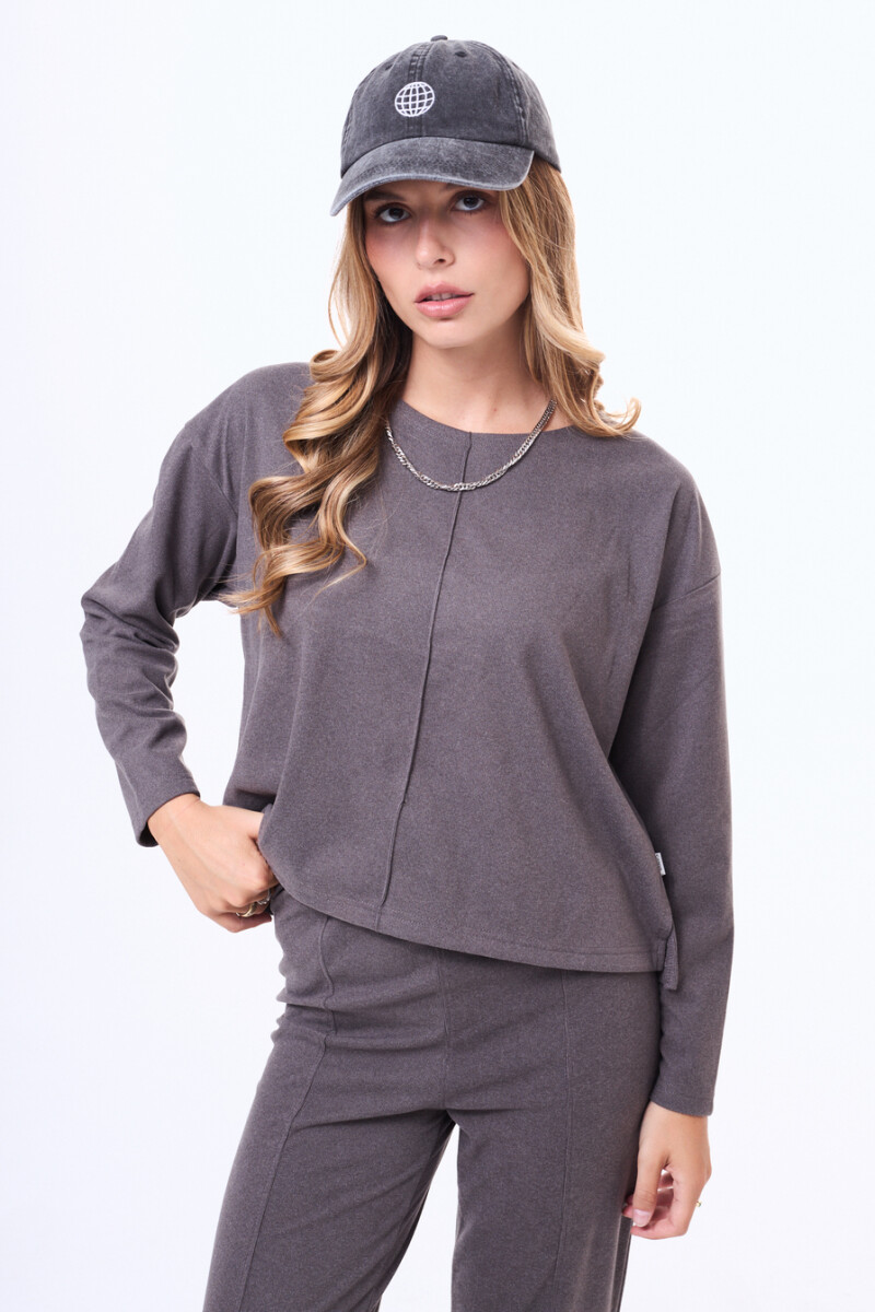 Buzo de felpa Jaerico Gris oscuro