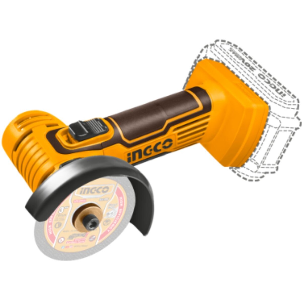 MINI AMOLADORA 3 PULG 20V P20S BATERIA CARGADOR VALIJA INGCO CAGLI76012 