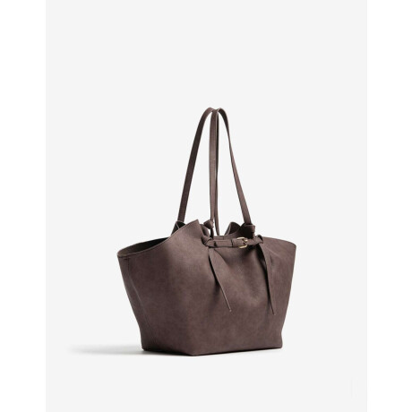 Cartera Shopper Con Bolso Marron chocolate