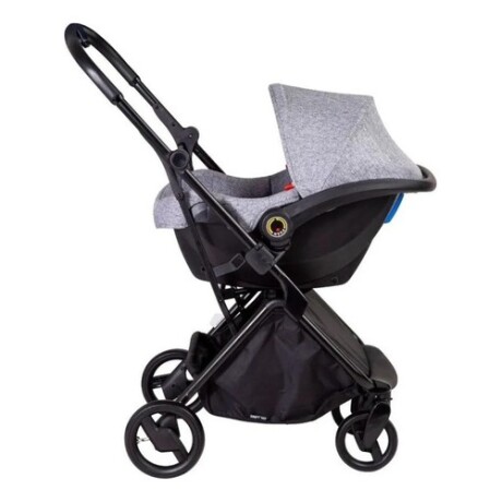 Coche de bebé Bebesit Travel System Swift con asiento giratorio 360Â° Gris